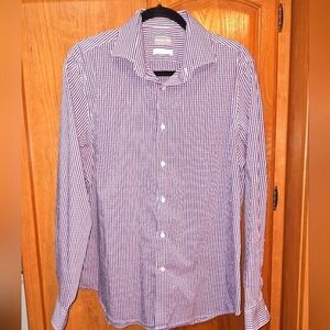 Michael Kors slim-fit travel stretch men's long sleeve button-down medium  shirt